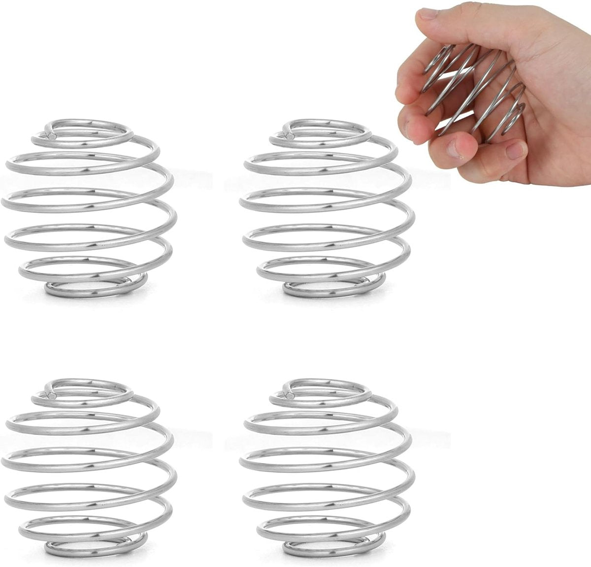 Large Smoothie Balls - Perfect for Protein Shakes, Milkshakes, and Salad Dressings - 304 Stainless Steel Smoothie Balls - Replacement Blender Balls - Pack of 4, 2.1 Inches