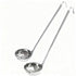 Two-piece set - Stainless steel soup ladle and sieve with hook - can be hung on the side of a pan - Soup ladle - Porridge spoon - Thickened household spoon - 25 cm
