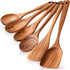 cookware set - 6-piece - Wooden kitchen utensils - Spoon and spatula set - lightweight non-stick cookware