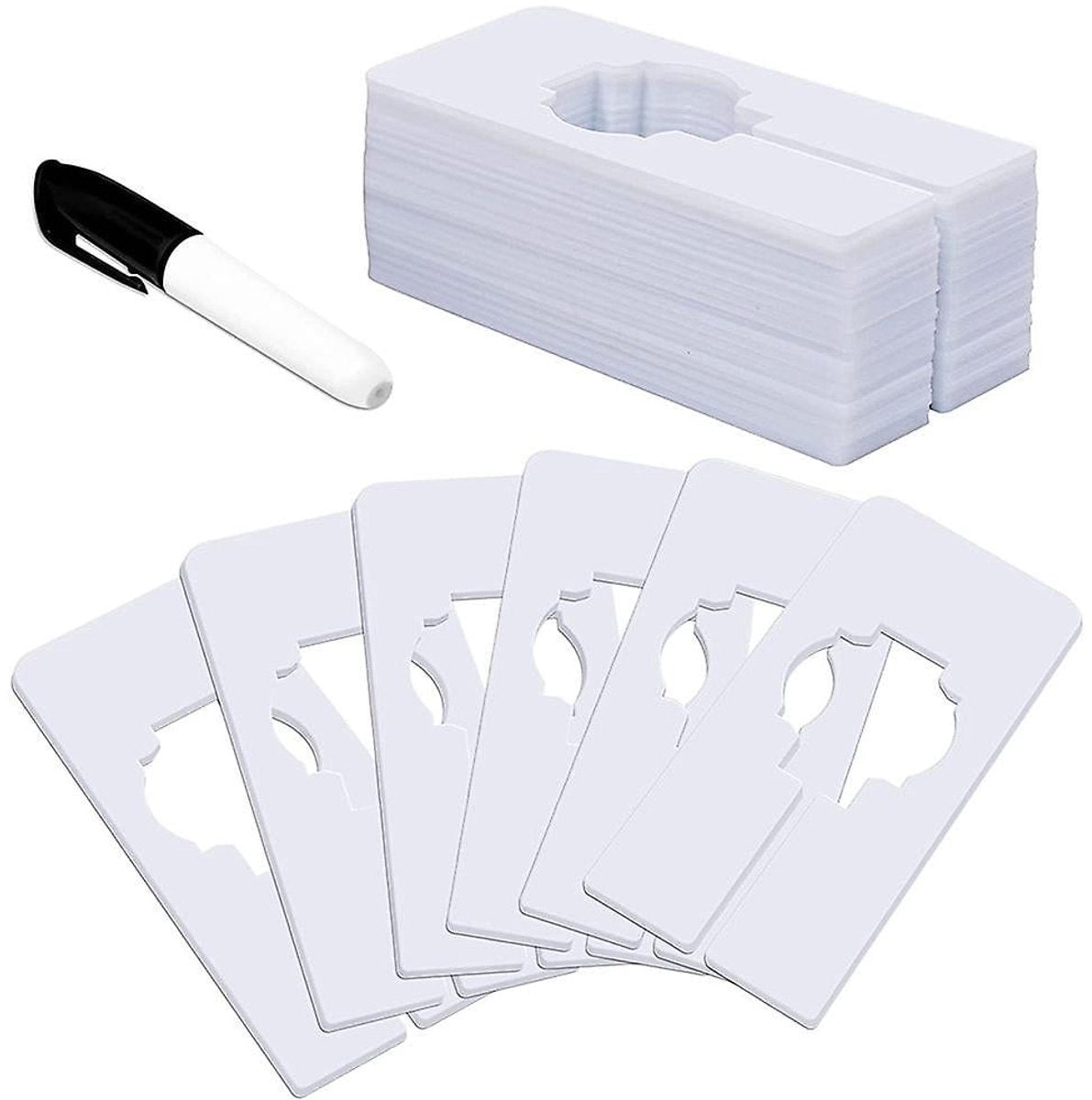 Wardrobe dividers - for hanging clothes - rectangular clothes dividers on racks - white wardrobe 40 pieces