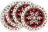 Placemats - Set of 4 - Round snowflake placemats - Round Christmas placemats - Restaurant decoration placemats