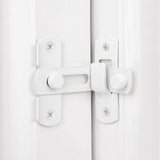 4-piece package - Sliding bolt - Stainless steel bolt - Safety lock (white)