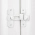4-piece package - Sliding bolt - Stainless steel bolt - Safety lock (white)