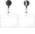 2-pack clear horizontal name labels - badge ID holders - clear ID holders soft - for nurses, doctors, teachers and offices