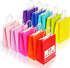 50 small paper bags with handles - colorful kraft paper gift bags - 15x8x21cm - kraft paper shopping bags - for parties, birthdays, Christmas, weddings, shopping
