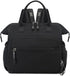 Convertible Diaper Bag - Wide Opening - 14 Pockets - Stylish - Baby Changing Bag - with Stroller Buckle - Diaper Bag - Waterproof (Black)