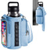 Magnetic Sports Bag with Adjustable Shoulder Strap - Includes Water Bottle Holder and Pocket - for Sports, Workouts, Travel & Work（Blue）