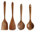 Kitchen Utensils - Wooden Kitchen Utensils - Cooking Utensil Set - Wooden Spatula - Spatulas - Ladles - 4-Piece Set - Hangable - Scratch-resistant, high-temperature resistant