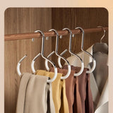 10-pack - Non-slip - Space-saving - Storage rack - Wardrobe belt/scarf hooks - Suitable for displaying hats, vests, ties, shawls (white)