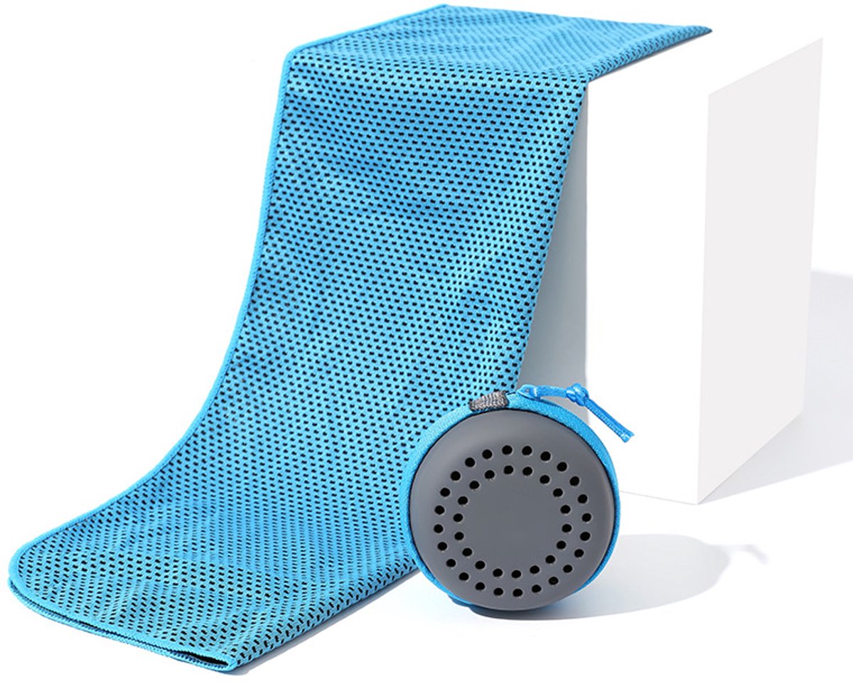 Cooling Towel for Summer & Sports - Quick-Drying & Cooling - Quick-Drying Towels - Cooling Towels for Running - With Storage Box - 30x60 cm (Children) Sky Blue