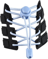 Sneaker Laces 120CM suitable for Sneakers - Elastic laces without a tie - Suitable for students and adults - With strong buckle and quick-release function (Light blue)