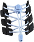 Sneaker Laces 120CM suitable for Sneakers - Elastic laces without a tie - Suitable for students and adults - With strong buckle and quick-release function (Light blue)