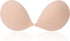 1 round bra cup - strapless invisible silicone - transparent push-up bra - seamless design - front closure - beige - A