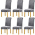 Chair Covers - Set of Velvet Chair Covers - Gray Chair Covers - Stretch Dining Chair Covers - Set of 6