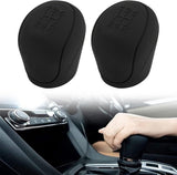 Transmission Lever Cover - Car Gear Shift Knob Cover - Car Gear Shift Knob Protective Cover - Car Round Soft Silicone Anti-slip Gear Shift Knob Cover - Black