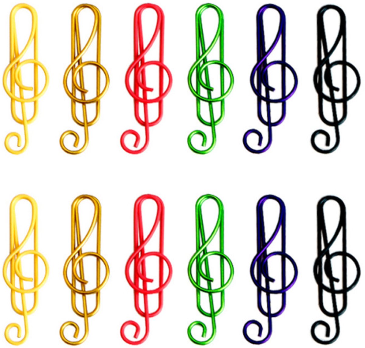 Paperclips - Note Shape - Metal Paperclips - Office Supplies - Folders - Writing Instruments - 100 Pieces