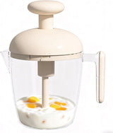 Mixing Cup - Blender - Kitchen Tool - Whisk - Hand Press - Transparent Housing - Portable - Suitable for mixing batter, smoothies, cream, butter, etc.