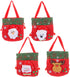 Christmas Gift Bags - Set of 4 - Velvet Material - Candy Bags for Kids - Christmas Apple Bags - Reusable Christmas Gift Bags - Party Bags - 20*20cm