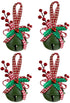 Decoration Christmas Bell Accessories with Bow - Wind Chime Pendant - Home Decoration (4 pieces)
