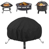 Round grill cover - waterproof, windproof, UV-resistant - Oxford cloth fire pit cover - 122x46cm