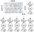 Christmas Decorations - Christmas Decorations - Painted Candy Christmas Tree Decorations - Silver (5 per box)