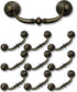 10 Pieces 4.25 Inch Center Hole Shabby Chic Drawer Pulls - Antique Bronze Kitchen Cabinet Pulls with Buckles (108mm/Antique Bronze)