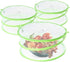 Pop-Up Food Umbrellas with Fine Mesh - Foldable Bottomless Insect Screen - Ideal for Home and Camping - Green 3-Pack