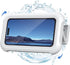 1-Piece Shower Phone Holder - Waterproof - 360° Rotatable, Retractable & Adjustable Phone Case - Bathroom Wall Mount - Waterproof & Anti-Fog Phone Case - Suitable for 4-7 Inch Phones (White)