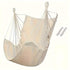 Hanging Chair - Portable Hammock - Comfortable Patio Chair - Suitable for Indoor and Outdoor Use - Maximum Load Capacity 100kg（White, without cushion）