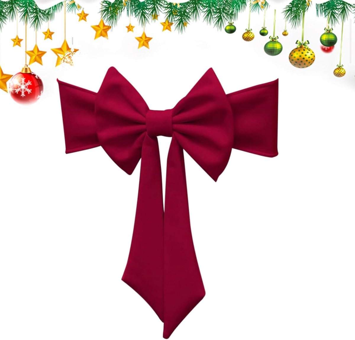 Chair Covers - 2 pieces - Christmas bow on chairs - Christmas accessories - Chair covers for home - Suitable for holidays - Parties - Weddings - Outdoor kitchens - Restaurants - Hotels