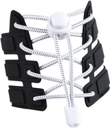 Sneaker Laces 120CM suitable for Sneakers - Elastic laces without a tie - Suitable for students and adults - With strong buckle and quick-release function (White)