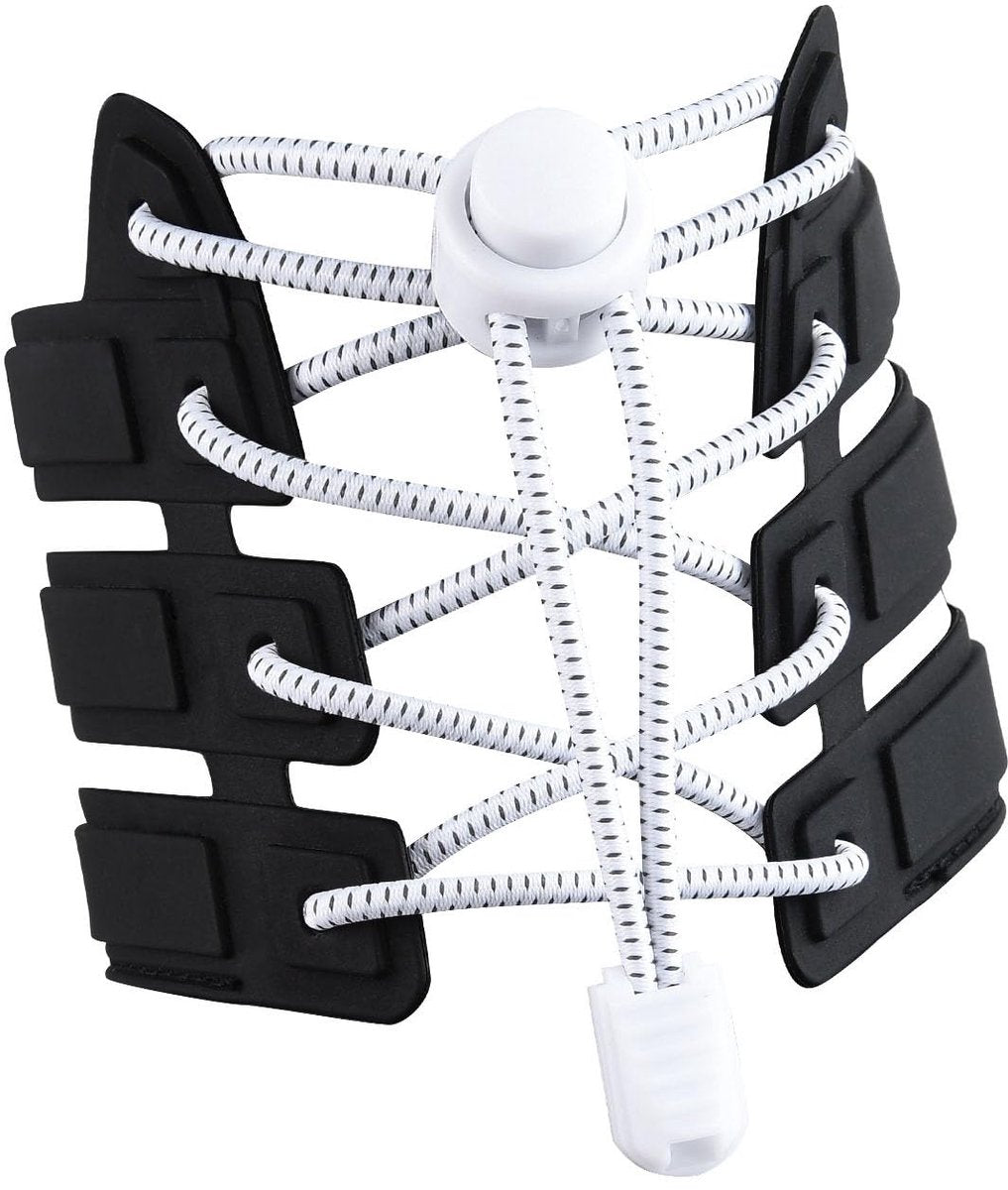 Sneaker Laces 120CM suitable for Sneakers - Elastic laces without a tie - Suitable for students and adults - With strong buckle and quick-release function (White)