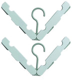 Folding Clothes Rack (Two-Piece Pack) - Hanging Clothes Rack - Portable Folding Hanger with Hook - Ideal for Travel, Campers, Travelers and Small Spaces - Light Green