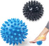 Massage Balls - (Pack of 3) - Trigger Point Massage Balls - Massage Balls with Soothing Points - Pointed Balls - Hedgehog Balls - Trigger Point Exercise Balls - For massaging leg, shoulder, hip and foot muscles (Blue/Black 7.5 cm)