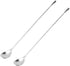 Stirring Spoons - 2 Pack - Stainless Steel Cocktail Spoons - 30cm Stainless Steel Cocktail Spoons - Long Handle Cocktail Mixer with Spiral Design - Suitable for bars, kitchens and other occasions.