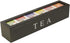 Tea Box - Tea Box 6 Compartments - Wooden Tea Box - Suitable for Loose Tea - 43 × 9 × 8.7 cm - Black