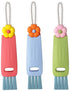 Brush - 3-piece set - Multifunctional cleaning brush - With soft bristles - Suitable for glass lids and bottle caps - Ideal for small spaces and cup accessories