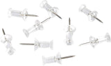 Set of 200 Transparent Push Pins - 11mm Long - Suitable for noticeboards, cards, posters and craft projects