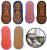 6 pairs - with anti-slip granules - trampoline socks for the playground - anti-slip floor socks (black + heather grey + lotus root powder + khaki + purple + blue)