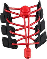 Sneaker Laces 120CM suitable for Sneakers - Elastic laces without a knot - Suitable for students and adults - With strong buckle and quick-release function (red)