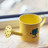 Casting Kettle - Iron Garden Small Household Casting Kettle - Bucket - Four-Leaf Clover - Yellow
