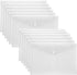 12 folders - plastic folders - transparent A4 format - waterproof - polyethylene - snap closure - ideal for office and school supplies