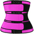 Women Sweat Reducer Training Belt - Sweatband - Waist Trainer - Slimming Belly Band - 3-Row Closure & Breathable Material - Extended Sizes (S to 6XL) - Red, L