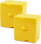 2-Pack Cheese Storage Boxes with Lids - For Sliced & Grated Cheese in the Fridge - Dishwasher Safe