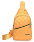 Unisex Shoulder Bag - 5 Storage Pockets & Cable Grommet - Women&