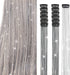 Hair Tinsels - Festival Hair Extensions - Glitter Hair Extensions - 12-Piece Clip-On Hair Accessory Set - 52cm Long Glitter Hair Extensions, for Christmas and New Year, Glitter Hair Extensions, Suitable for Women, Girls and Children (Black)