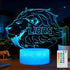 Night Light for Kids - 3D - Baby Night Light - 16 Color Changes - With Remote Control and Timer - RGB Flashing Mode - Bedroom Table Lamp - Lion Light - Christmas and Birthday Gift