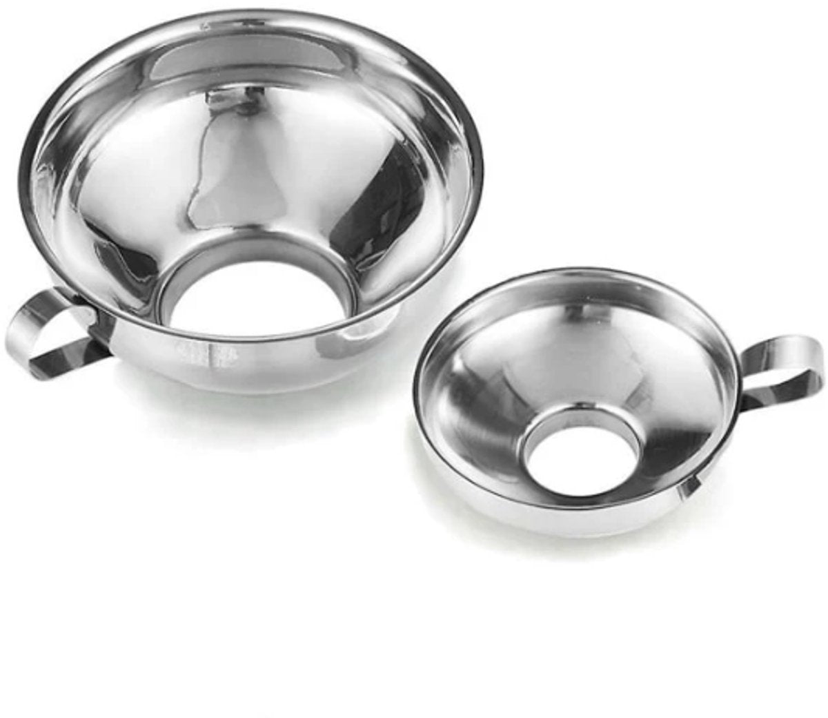 2-Pack - Funnels - Stainless Steel - Kitchen Funnels - Jam Can Funnels