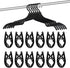 12-pack - Travel Hangers - Portable - Foldable Hangers - Travel Accessories (Black)