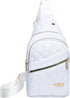 Unisex Shoulder Bag - 5 Storage Pockets & Cable Grommet - Women&